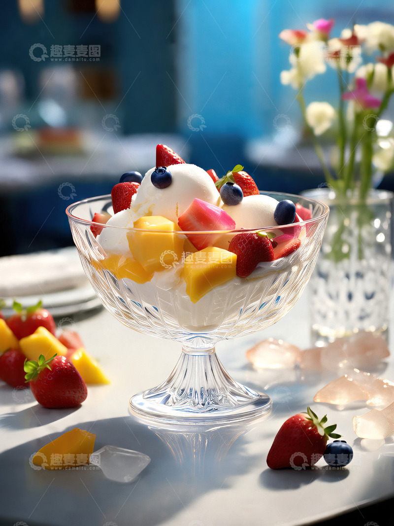 夏日冰爽冰激凌冷饮摄影素材6