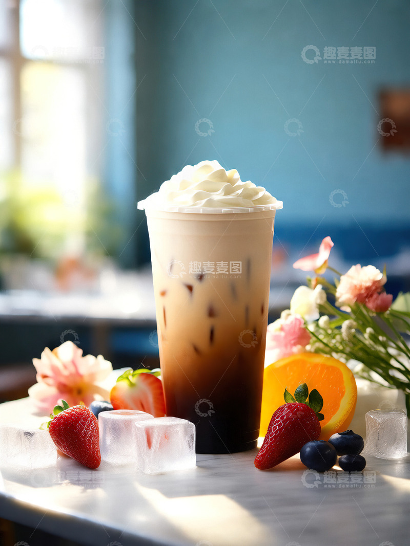 高清大图下载【趣麦麦图】夏日冰爽奶茶冷饮摄影素材5