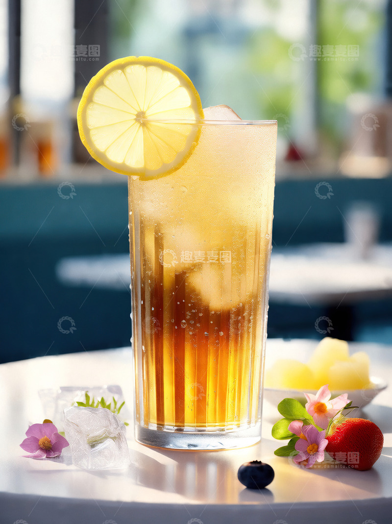 夏日冰爽柠檬茶冷饮摄影素材2