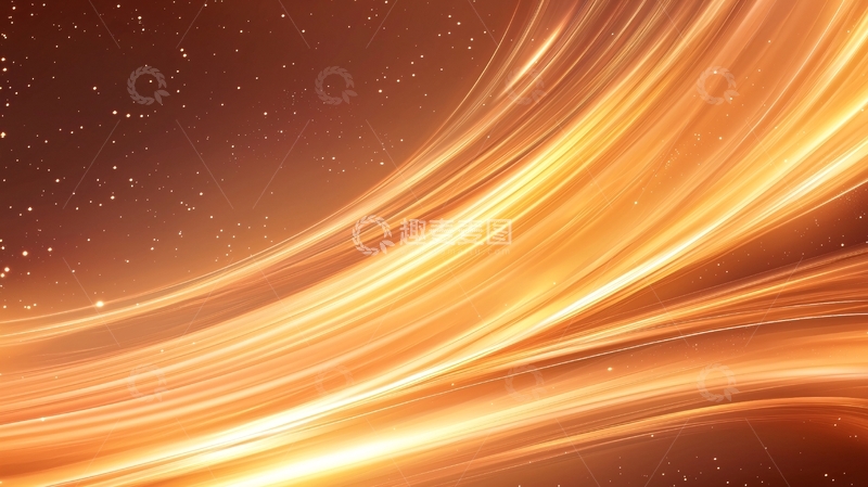 高清大图下载【趣麦麦图】金色光带星空背景