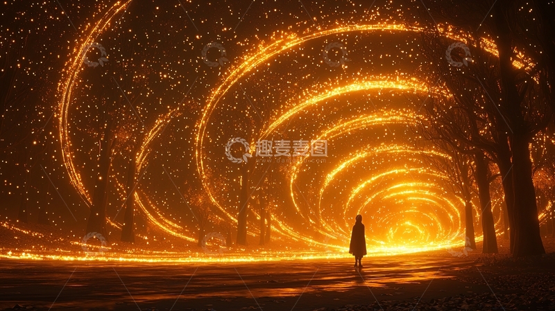 高清大图下载【趣麦麦图】梦幻森林光圈通道