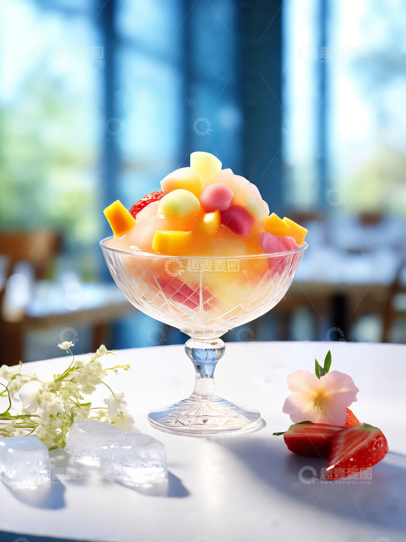 高清大图下载【趣麦麦图】夏日冰爽水果冰沙冷饮摄影素材1