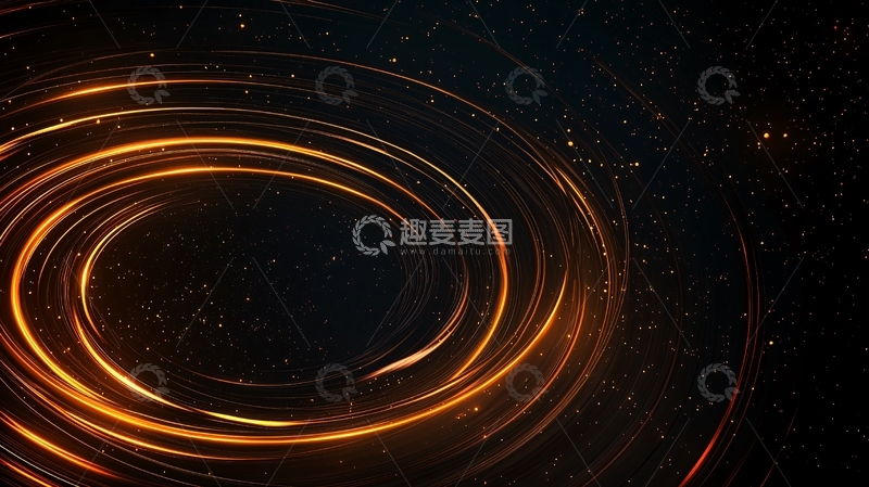 高清大图下载【趣麦麦图】金色螺旋光效背景素材