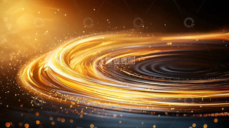 高清大图下载【趣麦麦图】金色漩涡动态背景素材