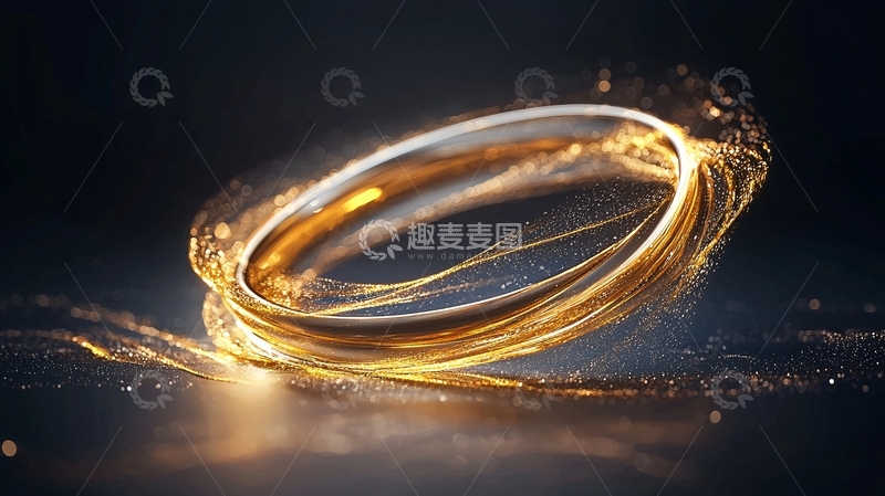 金色光带动态效果背景
