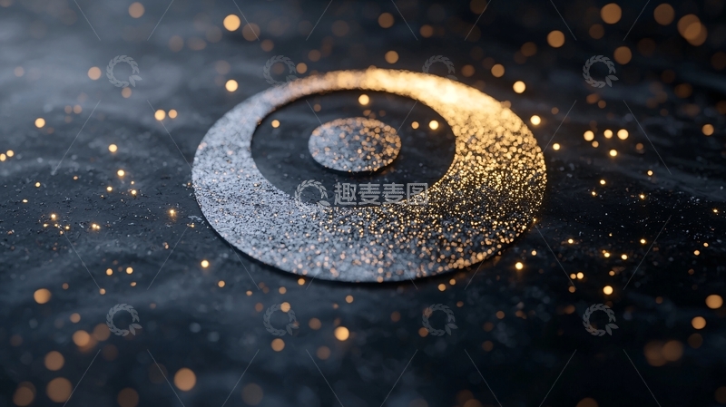 高清大图下载【趣麦麦图】发光的圆环背景素材