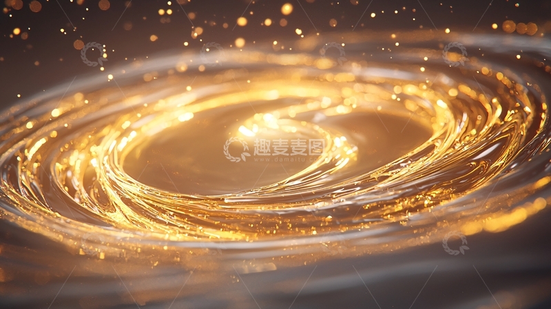 高清大图下载【趣麦麦图】金色漩涡动态背景素材