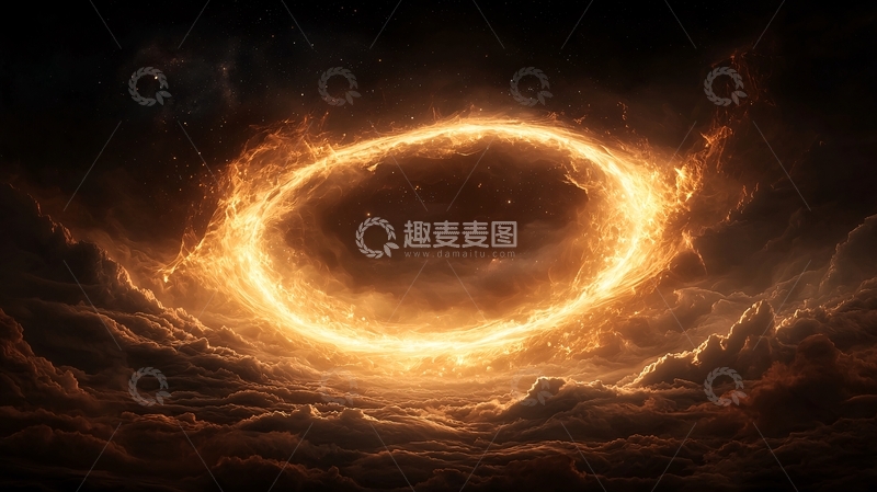 高清大图下载【趣麦麦图】神秘光环与云层