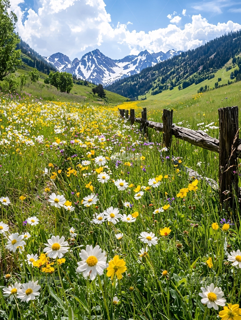 高清大图下载【趣麦麦图】鲜花盛开的山谷