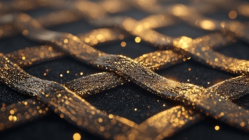 金色波纹纹理背景