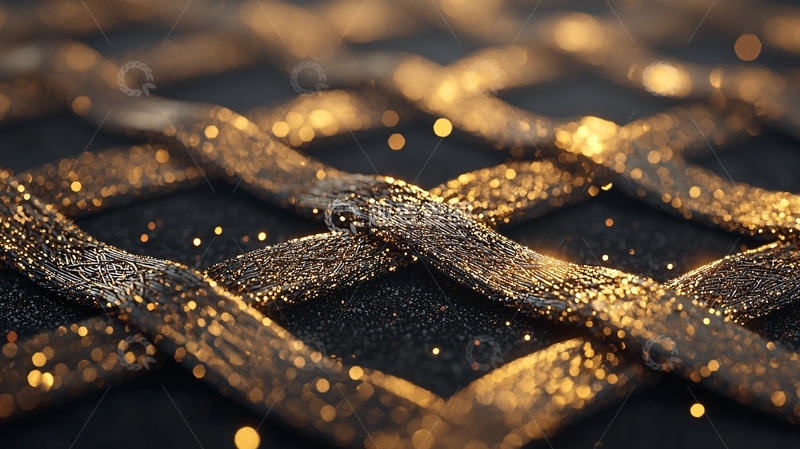 金色波纹纹理背景