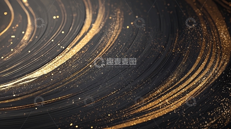 高清大图下载【趣麦麦图】金色波浪漆面纹理背景