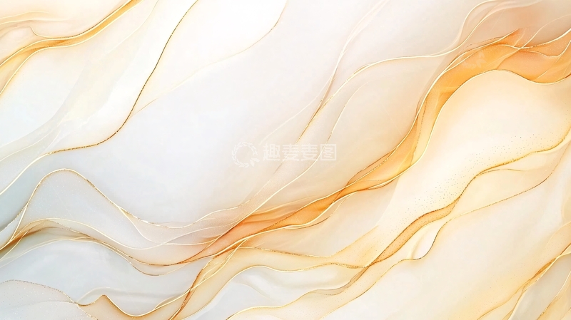高清大图下载【趣麦麦图】金色波浪抽象背景素材
