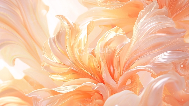 高清大图下载【趣麦麦图】梦幻花瓣抽象艺术背景
