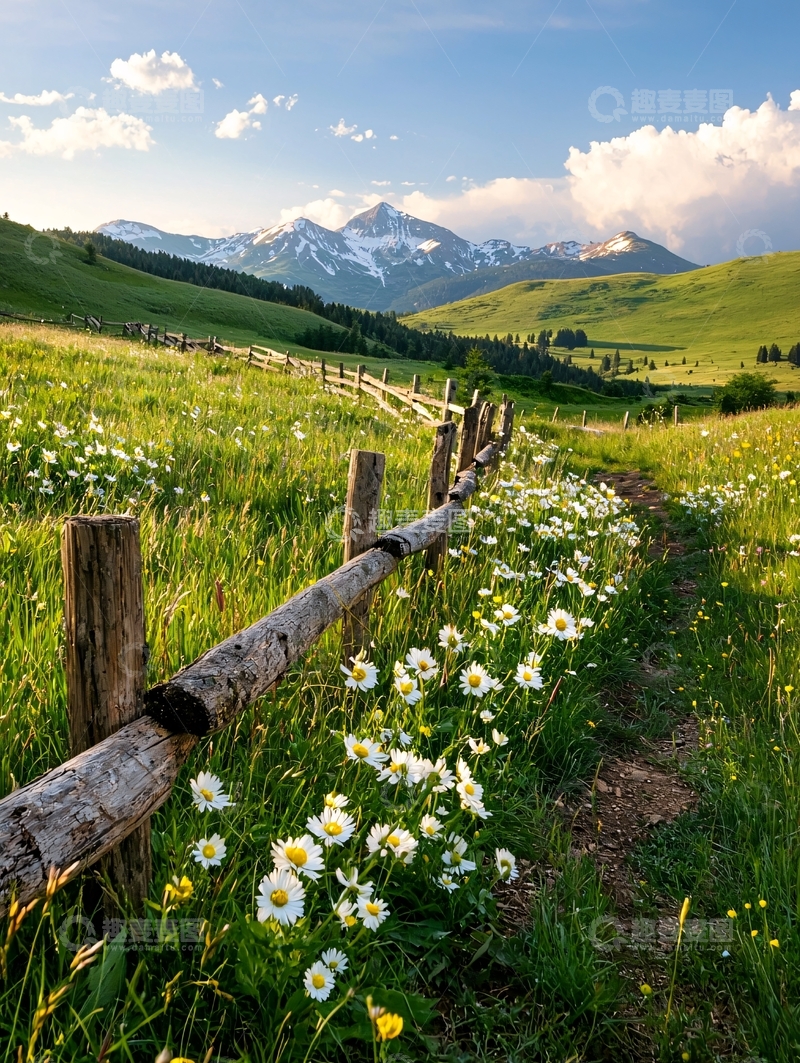 高清大图下载【趣麦麦图】绿草鲜花高清图片