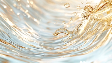 金色波浪水花动态效果