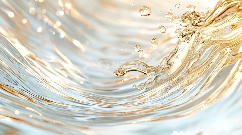 高清大图下载【趣麦麦图】金色波浪水花动态效果