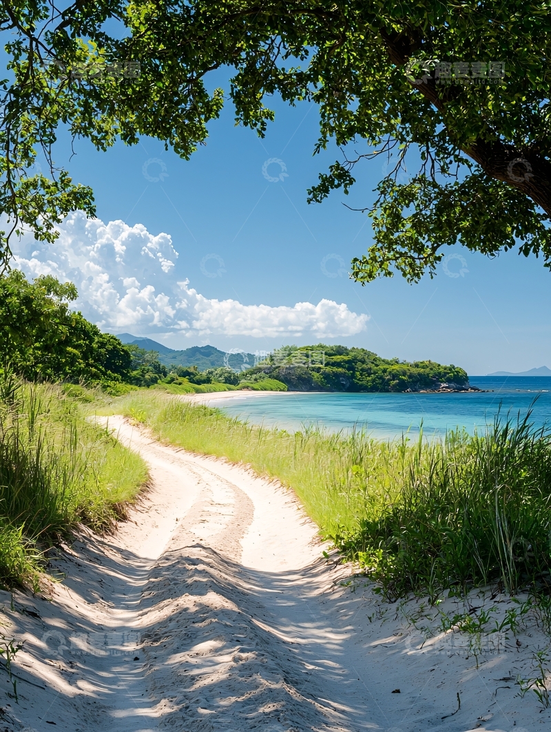 高清大图下载【趣麦麦图】海边小路风景