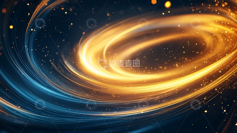 高清大图下载【趣麦麦图】金色漩涡背景素材