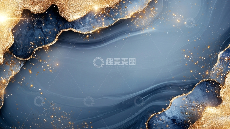 高清大图下载【趣麦麦图】金色流光渐变抽象背景