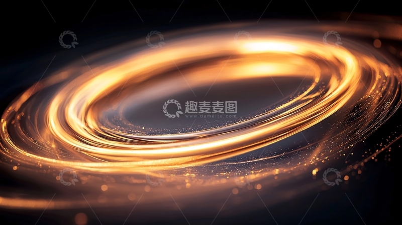 高清大图下载【趣麦麦图】金色螺旋光效背景素材