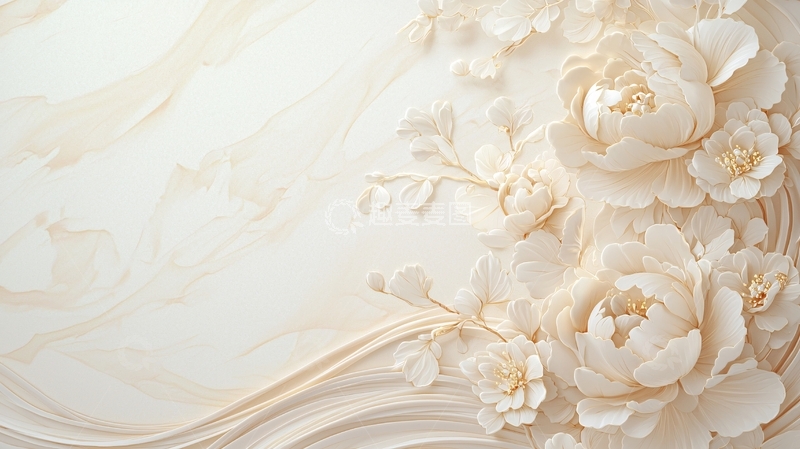 高清大图下载【趣麦麦图】淡雅花卉背景素材