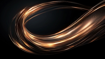 金色光带动态抽象背景