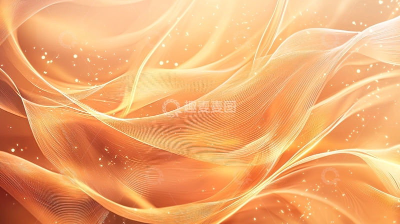高清大图下载【趣麦麦图】金色波浪抽象背景