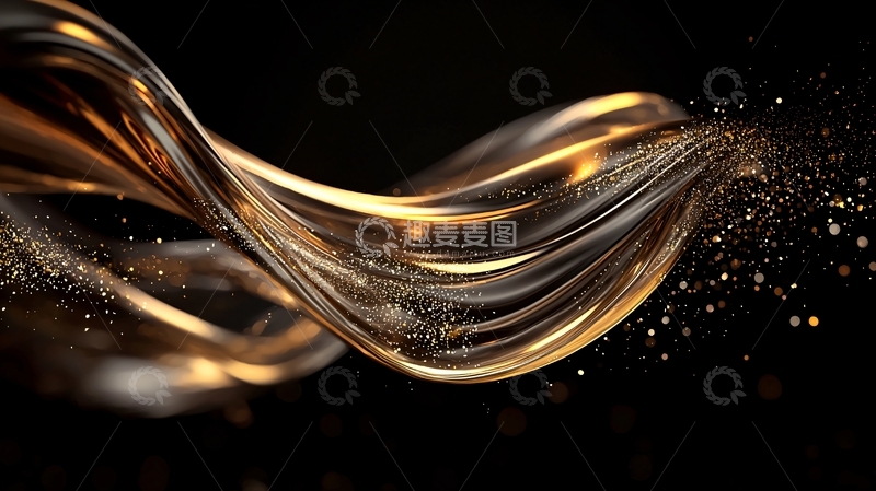 金色流光动态背景素材