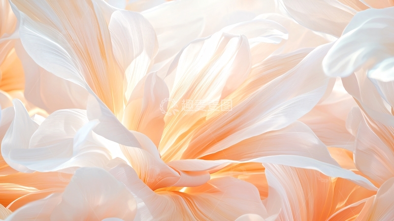 高清大图下载【趣麦麦图】柔和渐变色抽象花瓣背景