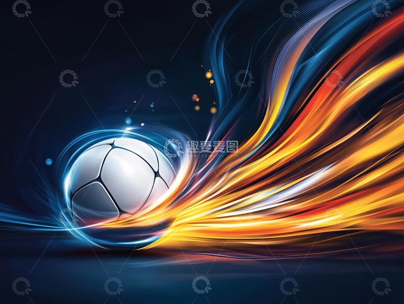高清大图下载【趣麦麦图】运动足球能量光效