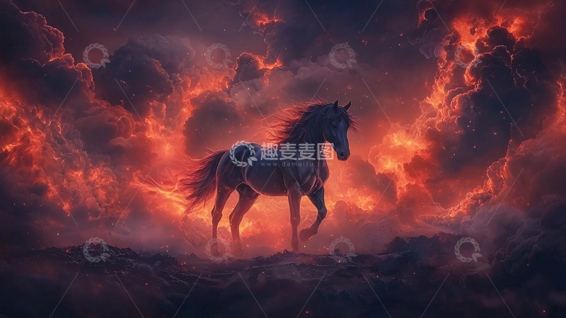 高清大图下载【趣麦麦图】奔腾的骏马高清图片