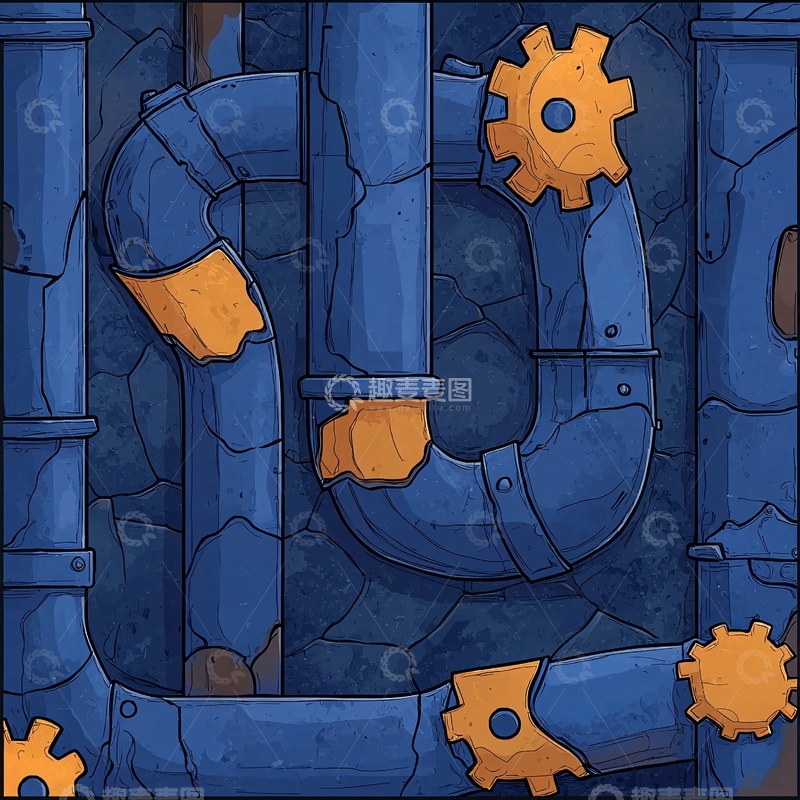 高清大图下载【趣麦麦图】机械齿轮与盔甲背景图