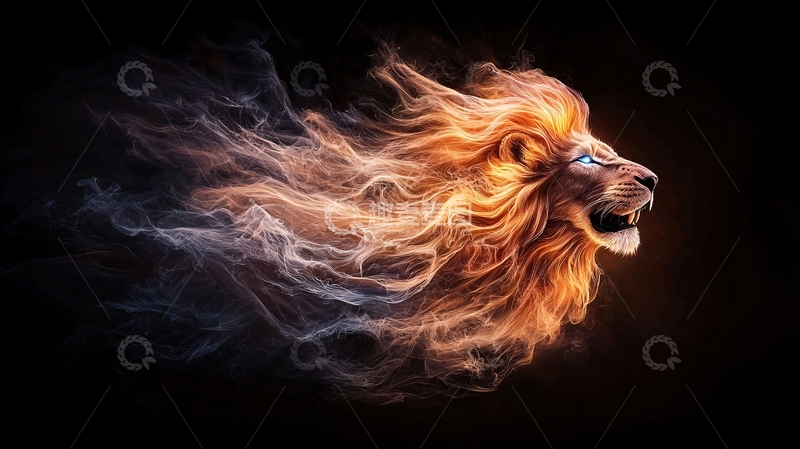 高清大图下载【趣麦麦图】燃烧的狮子头