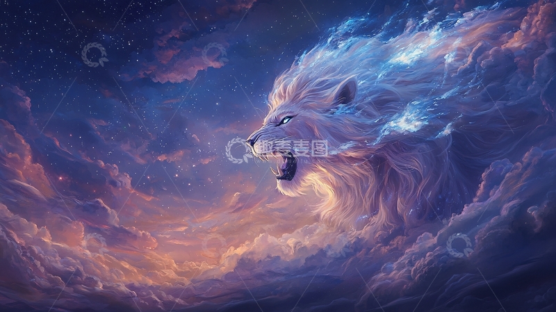 高清大图下载【趣麦麦图】云雾缭绕的狮子头