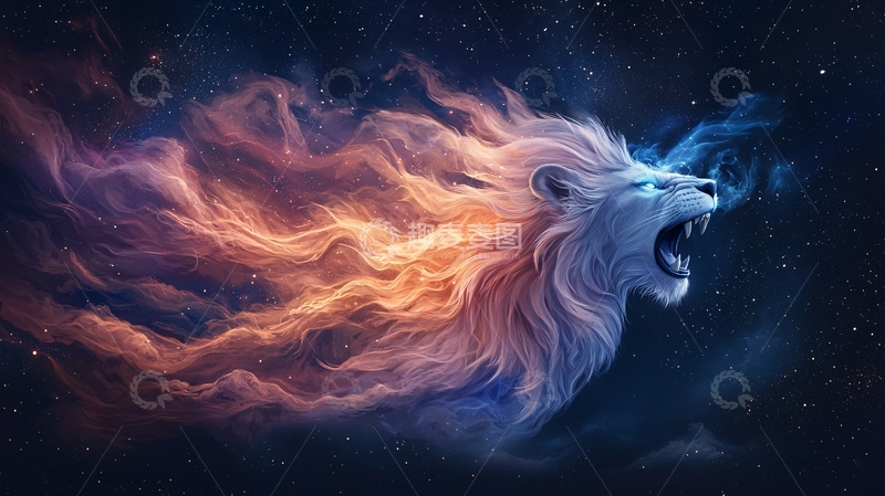 高清大图下载【趣麦麦图】星云狮子咆哮