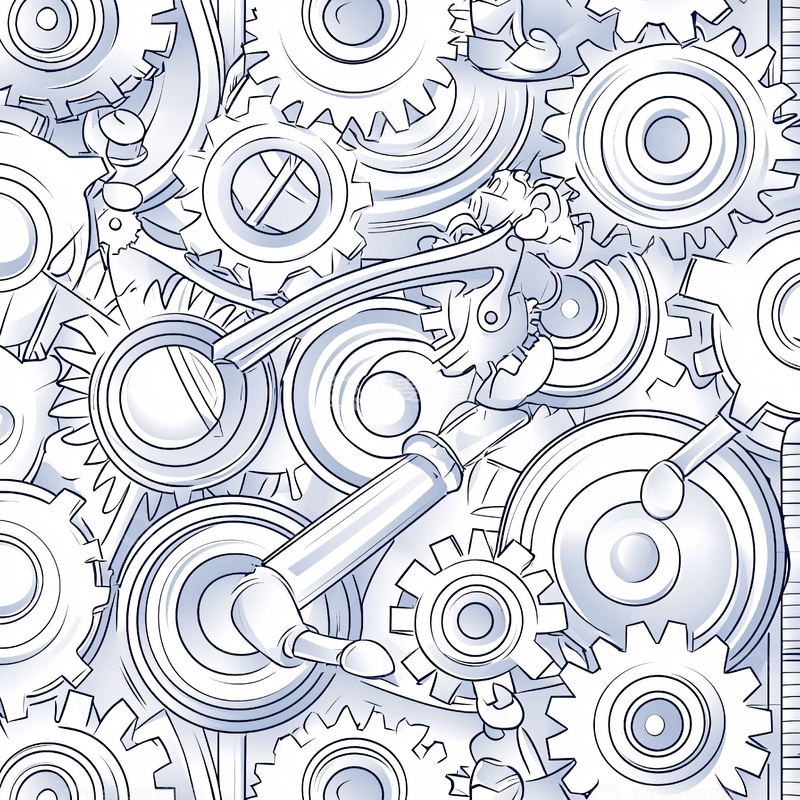 高清大图下载【趣麦麦图】机械齿轮动态组合背景图