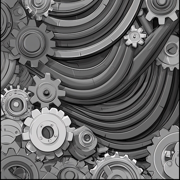 机械齿轮工业背景图案