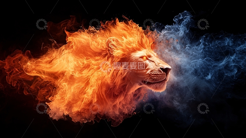 高清大图下载【趣麦麦图】火焰冰霜狮子头