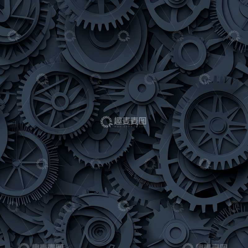 高清大图下载【趣麦麦图】齿轮机械工业背景素材