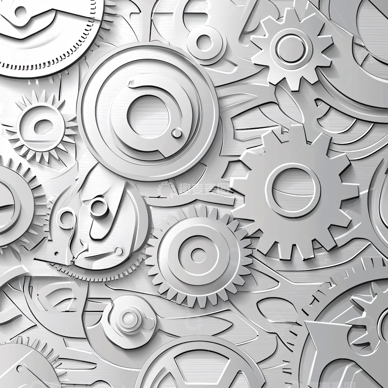 高清大图下载【趣麦麦图】机械齿轮背景图案素材
