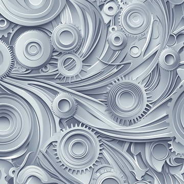 机械齿轮抽象艺术图案