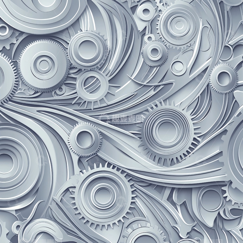高清大图下载【趣麦麦图】机械齿轮抽象艺术图案