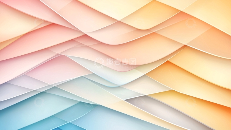 高清大图下载【趣麦麦图】抽象波浪线条背景素材