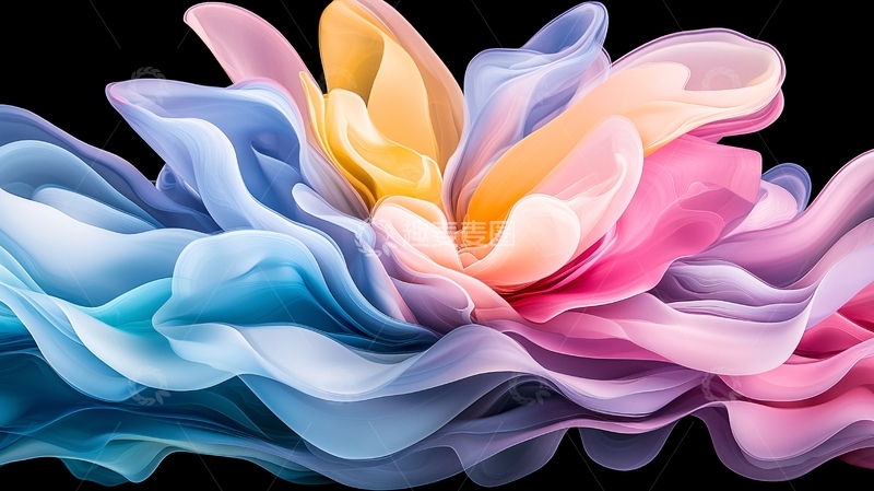 高清大图下载【趣麦麦图】抽象色彩流动艺术背景