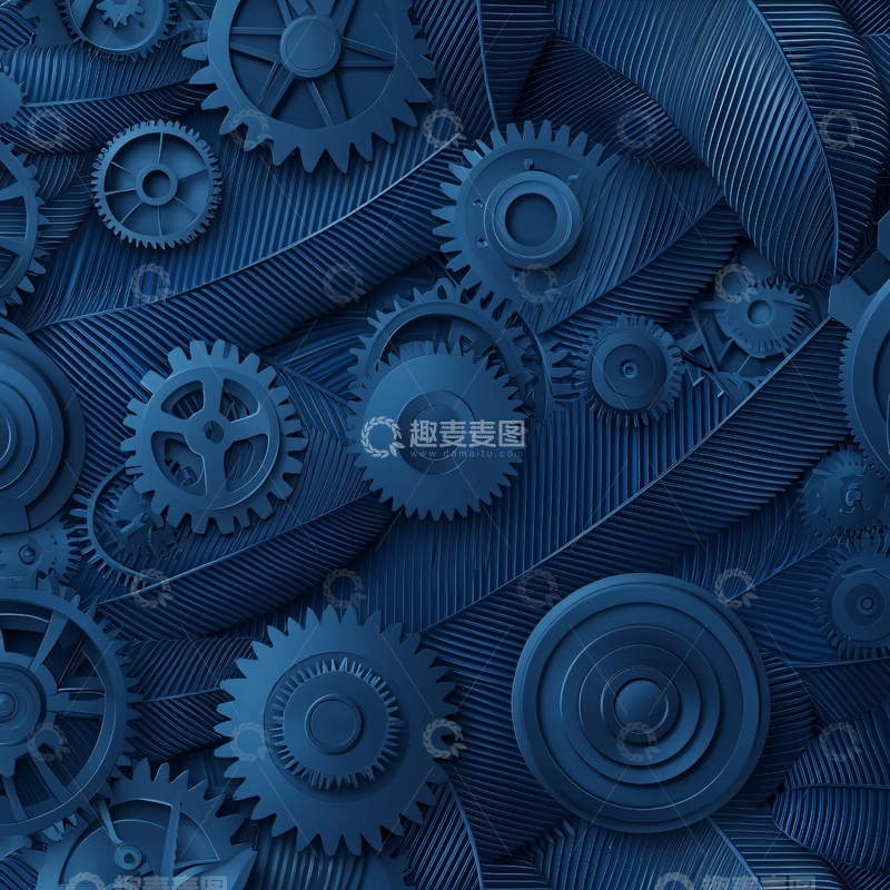 高清大图下载【趣麦麦图】齿轮机械抽象背景图案