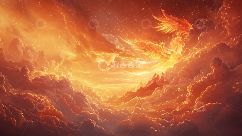 高清大图下载【趣麦麦图】火焰中的凤凰