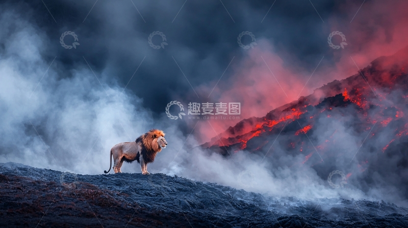 高清大图下载【趣麦麦图】雄狮傲立高清图片