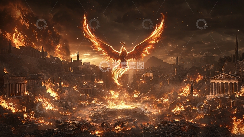 高清大图下载【趣麦麦图】浴火重生的凤凰
