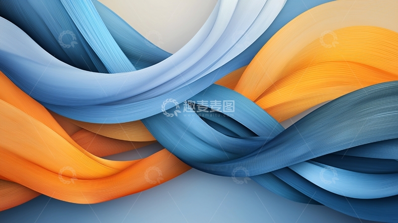高清大图下载【趣麦麦图】抽象波浪线条艺术背景